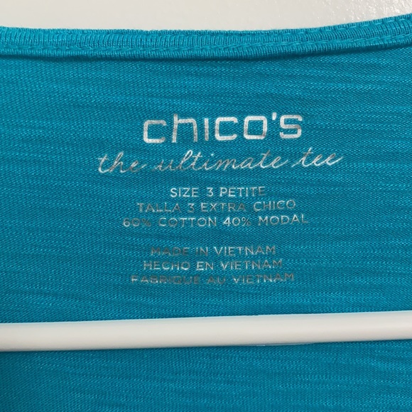 CHICOS the ultimate blue Tee 3X - Picture 2 of 7